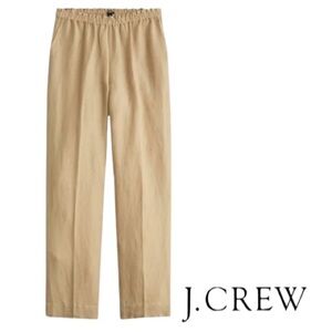 J. Crew | Linen-blend Elastic Waistband Pull On Pant